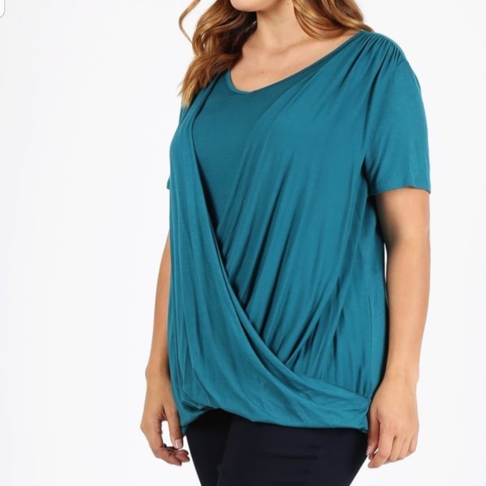 V-Neck Drape Front Top